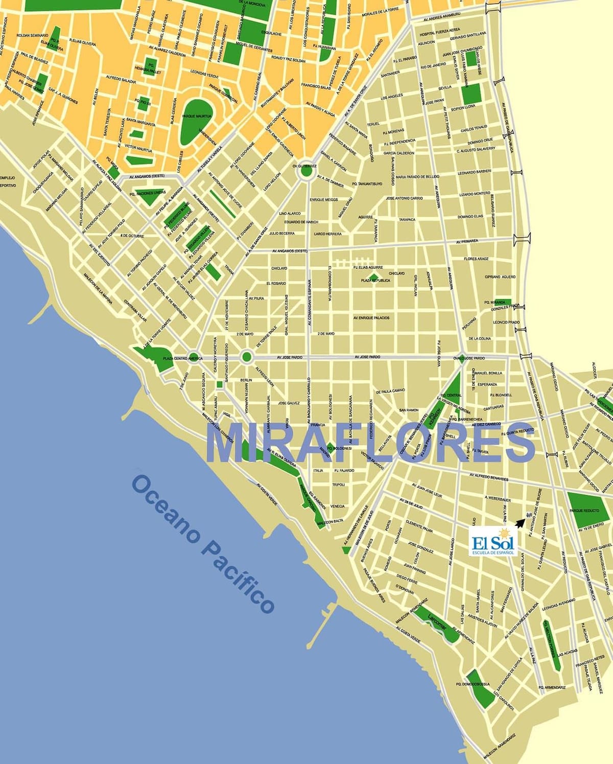 نقشه Lima, پرو